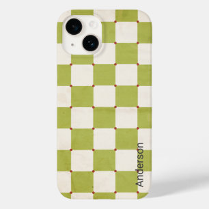 Moderne elegante Retro-Linien-Monogramm Case-Mate iPhone 14 Hülle