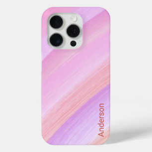 Moderne elegante Retro-Linien-Monogramm Case-Mate iPhone Hülle