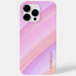 Moderne elegante Retro-Linien-Monogramm Case-Mate iPhone 14 Pro Max Hülle