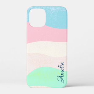 Moderne elegante Retro-Linien-Monogramm Case-Mate iPhone Hülle