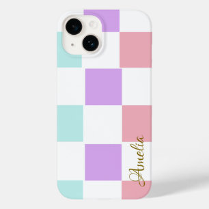 Moderne elegante Retro-Linien-Monogramm Case-Mate iPhone 14 Hülle