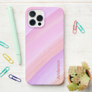 Moderne elegante Retro-Linien-Monogramm iPhone 12 Pro Max Hülle