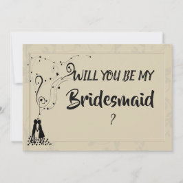 Moderne Elegante Romantische Brautjungfrau Einladung