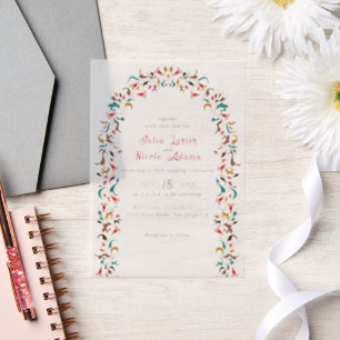 Moderne Elegante Romantische Florale Kranz Hochzei