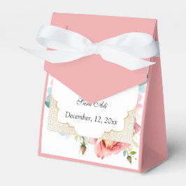 Moderne elegante rosa Blume Nikah muslimische Einl Geschenkschachtel