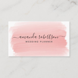Moderne elegante Rosa-Signatur Typografie Visitenkarte