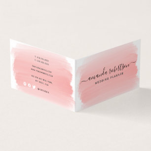 Moderne elegante Rosa-Signatur Typografie Visitenkarten