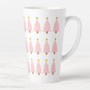 Moderne Elegante Rosa Weihnachtsbaum Milchtasse
