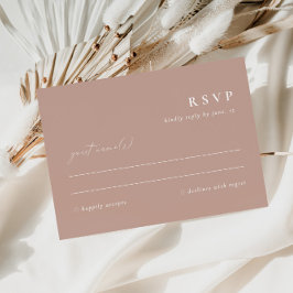 Moderne elegante, rosafarbene RSVP-Karte RSVP Karte