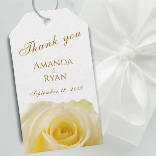 Moderne Elegante Rose Blumenhochzeit Vielen Dank Geschenkanhänger