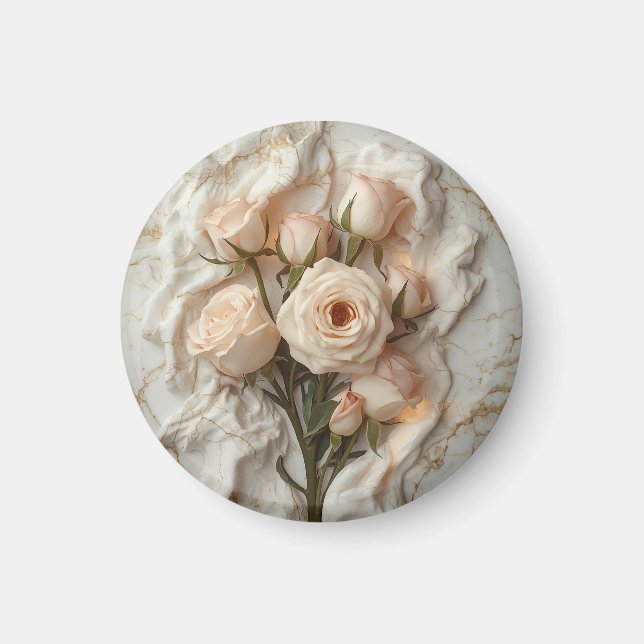 Moderne elegante Rose-Flo-Gestaltung  Magnet (Vorne)