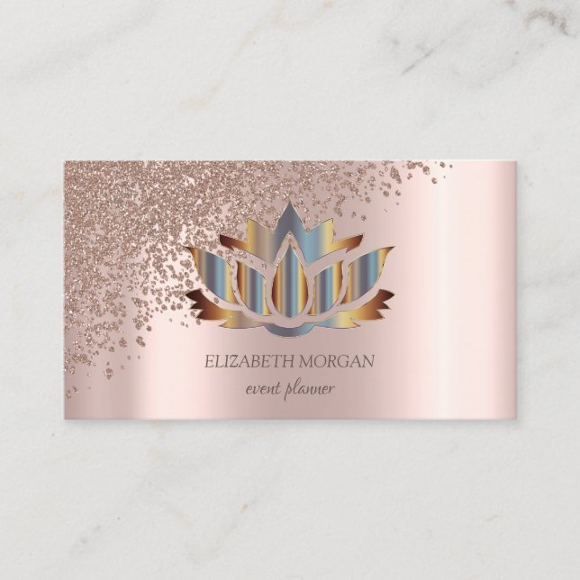 Moderne elegante Rose Gold Diamanten Visitenkarte (Vorderseite)