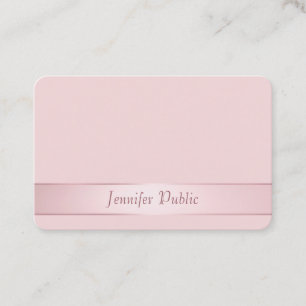 Moderne elegante Rose Gold Handschrift Vorlage Visitenkarte