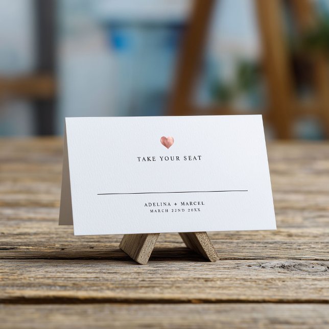 Moderne elegante Rose Gold Wedding Table Platzkart Platzkarte (Von Creator hochgeladen)