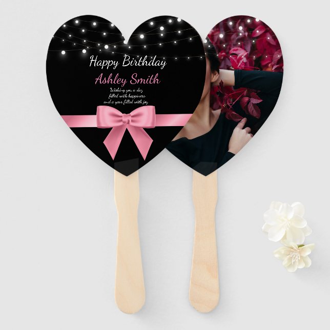 Moderne elegante Rose süß 16 Fächer (Vorne und Hinten)