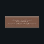 Moderne Elegante Rost Website UAWG \ Registrierung Mini Visitenkarte<br><div class="desc">Fügen Sie mit dieser eleganten kleinen Karte alle zusätzlichen Informationen hinzu. Ideal für Website- oder E-Mail-UAWG,  oder jede andere kurze Nachricht,  die Sie als Geschenkregisterspeicher,  Empfang-Adresse...  Rost,  Terracotta-brauner Ton mit Text und feinen Streifen in weiß. Teil unserer Hochzeitskollektion "Earth Tones Watercolor".</div>