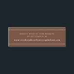 Moderne Elegante Rost Website UAWG \ Registrierung Mini Visitenkarte<br><div class="desc">Fügen Sie mit dieser eleganten kleinen Karte alle zusätzlichen Informationen hinzu. Ideal für Website- oder E-Mail-UAWG,  oder jede andere kurze Nachricht,  die Sie als Geschenkregisterspeicher,  Empfang-Adresse...  Rost,  Terracotta-brauner Ton mit Text und feinen Streifen in weiß. Teil unserer Hochzeitskollektion "Earth Tones Watercolor".</div>