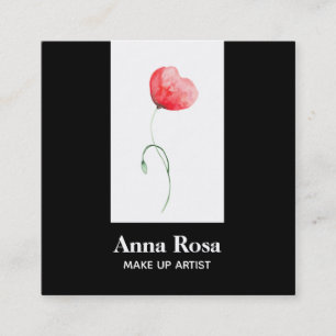 *~* moderne elegante rote mit quadratische visitenkarte