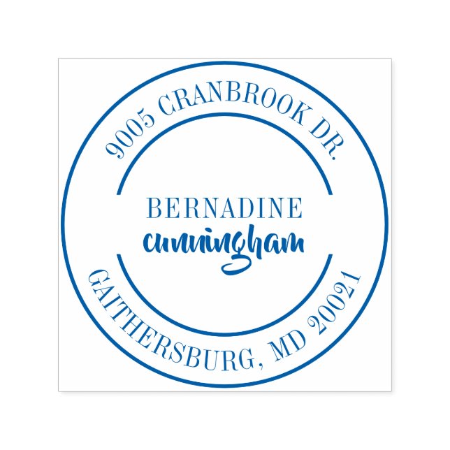 Moderne Elegante Rücksendeadresse Persönlich Permastempel (Design)