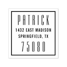 Moderne elegante Rücksendeadresse, selbstbewusste 