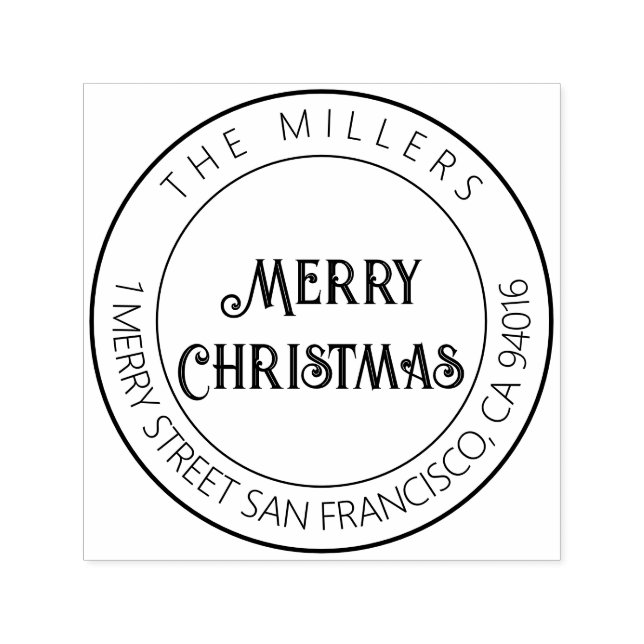 Moderne elegante Rücksendeadresse Selbstfarbige Br Permastempel (Design)