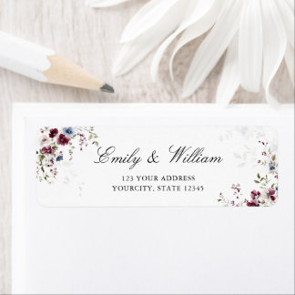 Moderne elegante Rücksendeadresse Wasserfarben