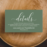 Moderne elegante Salbeigrüne Schrift Hochzeits-Web
