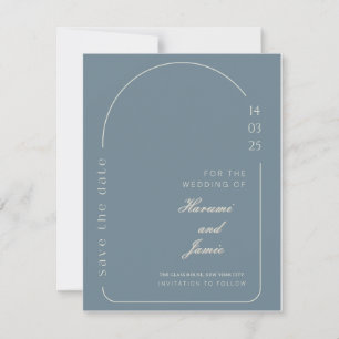 Moderne elegante Save the Date Hochzeitkarte Einladung