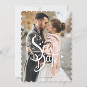 Moderne Elegante Save the Date Hochzeitsfeier Feiertagskarte