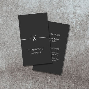 Moderne elegante schicke falsche Silber schwarze H Visitenkarte