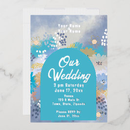 Moderne Elegante schicke Foil Einladung