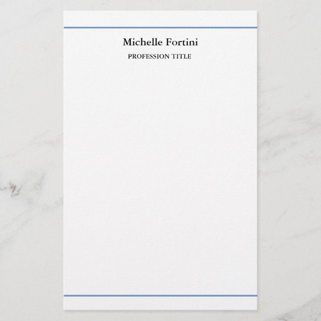 Moderne Elegante Schlicht Minimalistisch Briefpapier (Vorderseite)