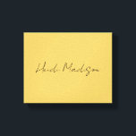 Moderne Elegante Schlichte, einfache Goldfarbenkal Leinwanddruck<br><div class="desc">Trendy Retro Stilvorlage für alle Anforderungen.</div>