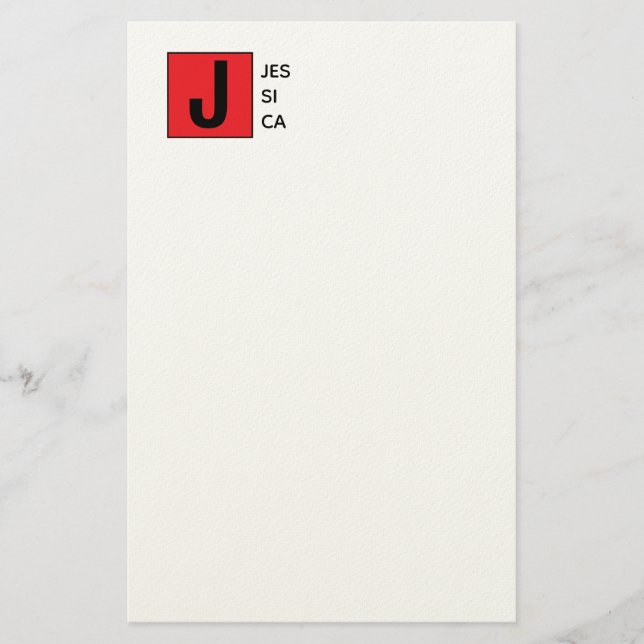 Moderne elegante schlichte professionelle Monogram Briefpapier (Vorderseite)