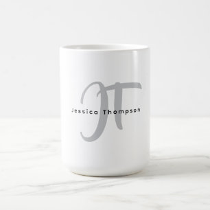 Moderne elegante schlichte professionelle Monogram Kaffeetasse