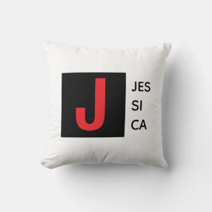 Moderne elegante schlichte professionelle Monogram Kissen