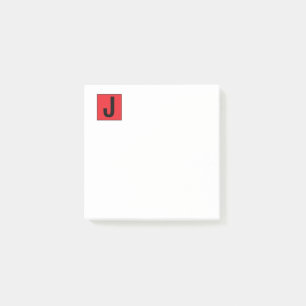 Moderne elegante schlichte professionelle Monogram Post-it Klebezettel