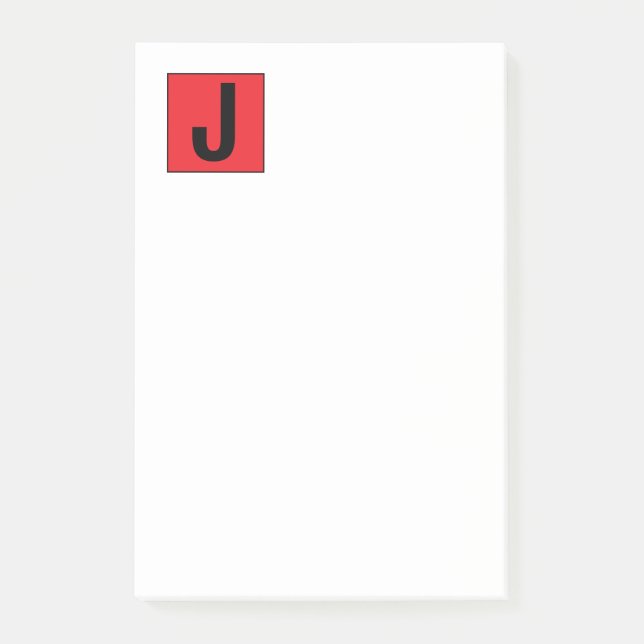 Moderne elegante schlichte professionelle Monogram Post-it Klebezettel (Vorderseite)