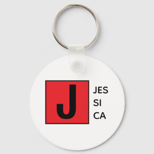 Moderne elegante schlichte professionelle Monogram Schlüsselanhänger