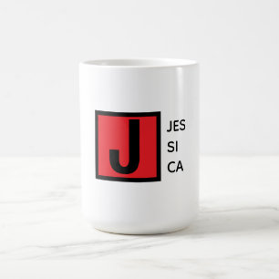 Moderne elegante schlichte professionelle Namensmo Kaffeetasse