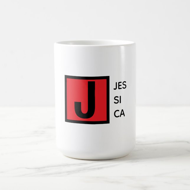 Moderne elegante schlichte professionelle Namensmo Kaffeetasse (Mittel)