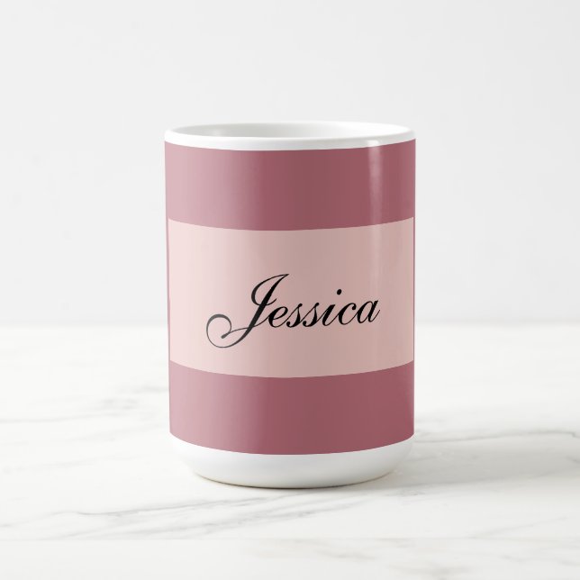 Moderne Elegante Schlichte Rose Gold Ihr Name Kaffeetasse (Mittel)