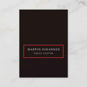 Moderne Elegante Schlichte Schwarze Minimalistisch Begleitkarte