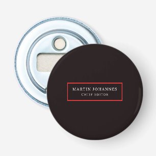 Moderne Elegante Schlichte Schwarze Minimalistisch Flaschenöffner