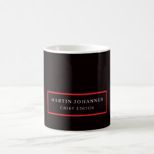 Moderne Elegante Schlichte Schwarze Minimalistisch Kaffeetasse