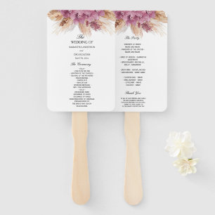 Moderne Elegante Schönheit Rosa Orchid & Pampas & Fächer