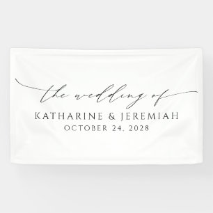Moderne elegante Schreibschrift-Hochzeit Banner