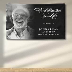 Moderne elegante Schrift & Foto-Feier des Lebens Banner