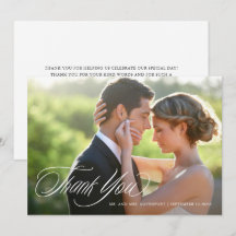 Moderne elegante Schrift Hochzeitsfoto