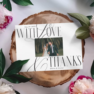 Moderne elegante Schrift Kalligrafie Foto Dankeskarte